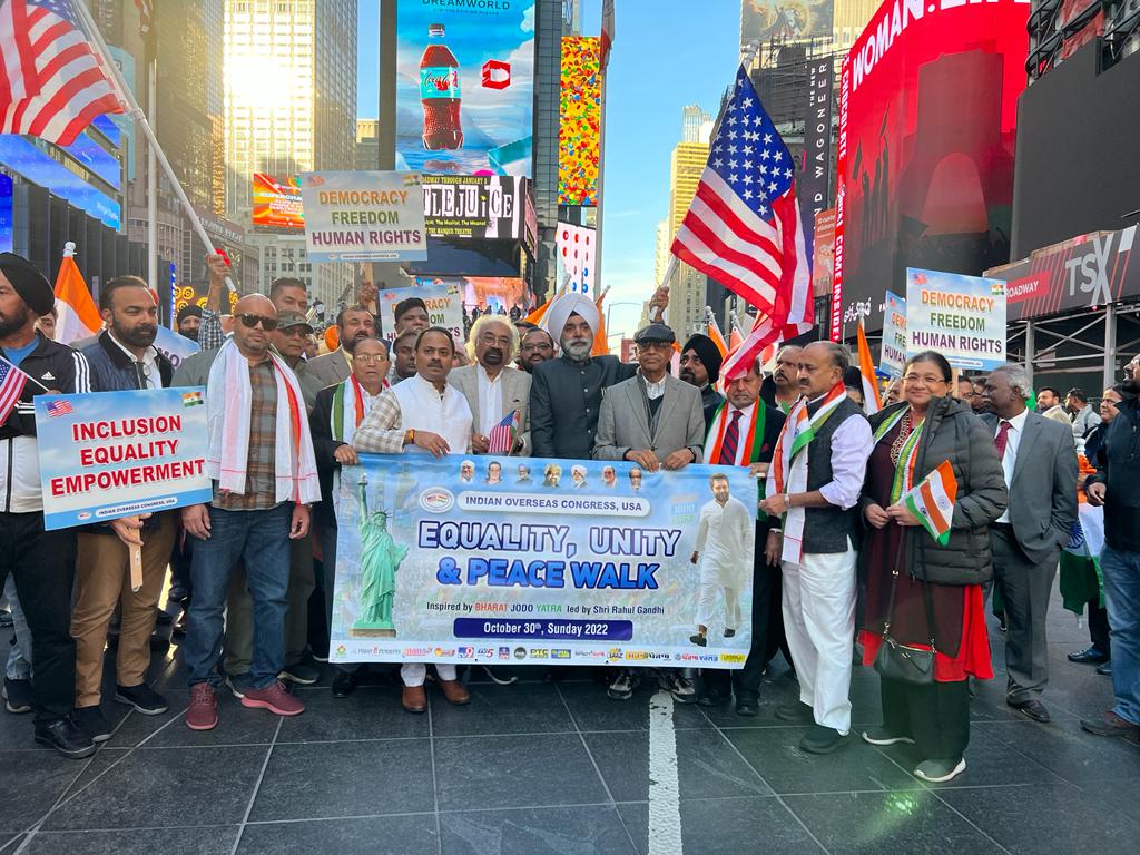 Walk For Unity Unity Walk in New York By Indian Overseas Congress - India America Today